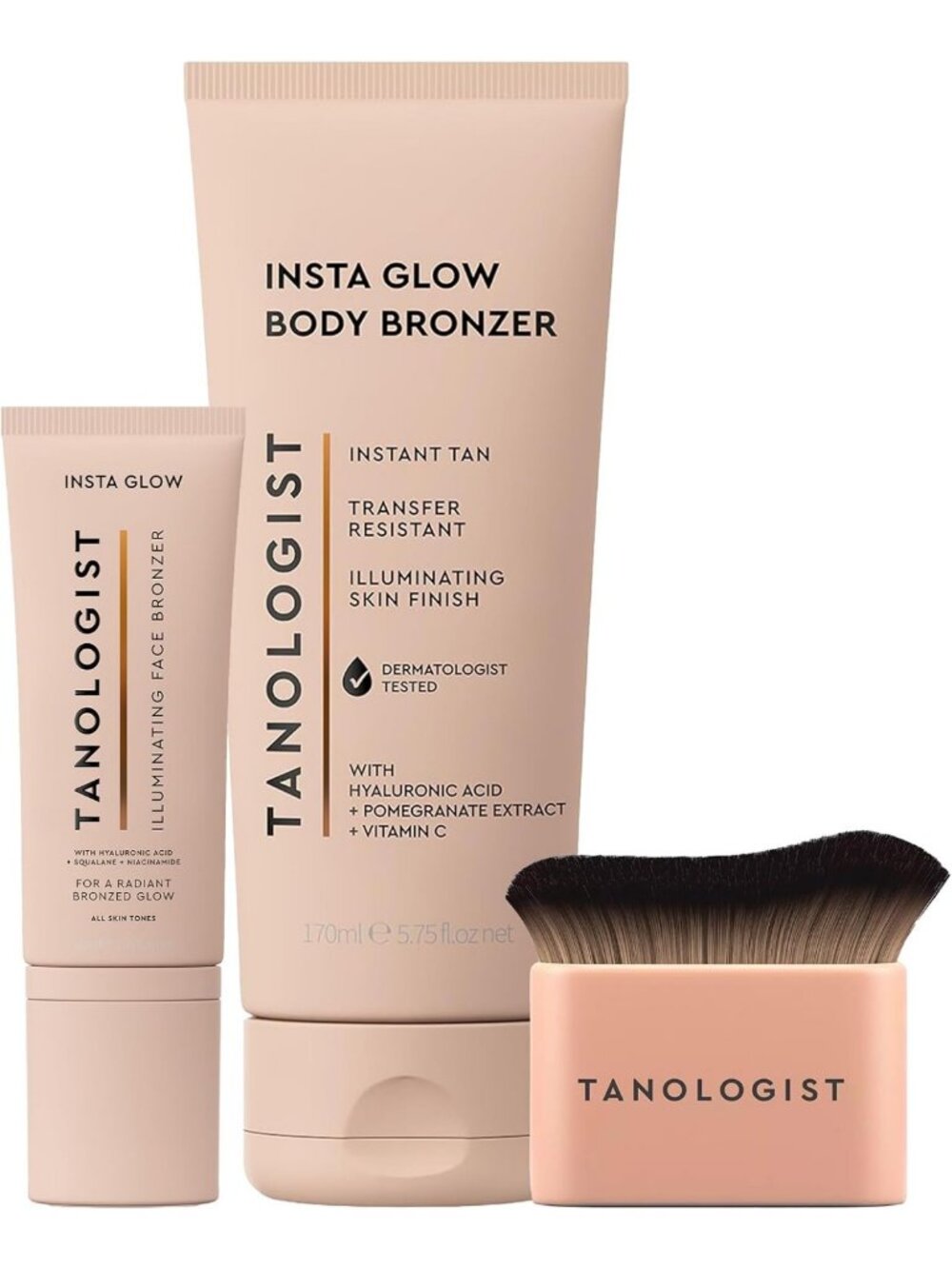Sunless Tanning Lotion Set - Insta Glow for Face & Body, Streak-Free